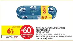 Intermarché Thon au naturel démarche responsable petit navire offre