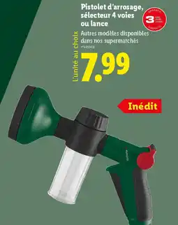 Pistolet d'arrosage, sélecteur 4 voies ou lance