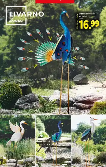 Lidl LIVARNO home Oiseau décoratif en métal offre