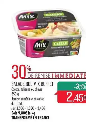 Match Salade Bol Mix Buffet offre