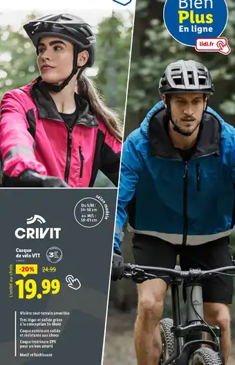 Lidl CRIVIT Casque de vélo VTT offre