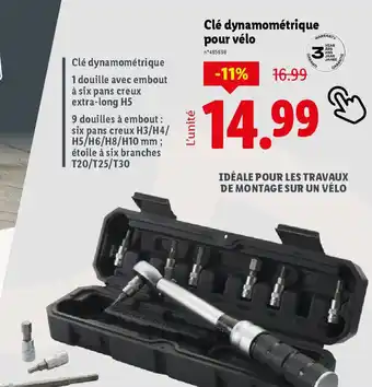 Lidl Clé dynamométrique pour vélo offre