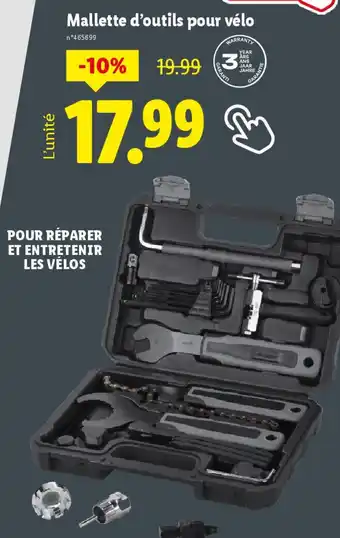 Lidl Mallette d'outils pour vélo offre