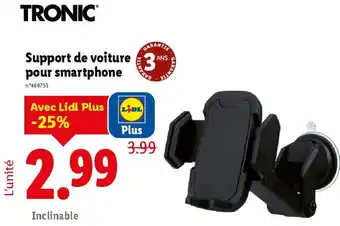 Lidl TRONIC Support de voiture pour smartphone offre