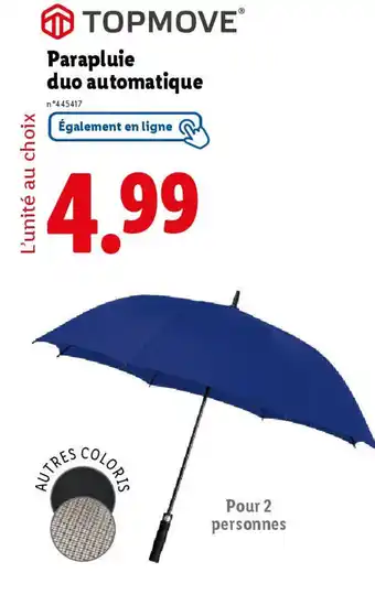 Lidl TOPMOVE Parapluie duo automatique offre