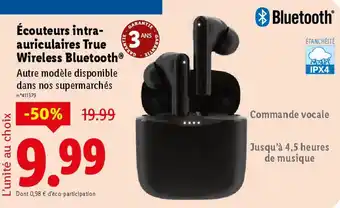 Lidl Écouteurs intra- auriculaires True Wireless Bluetooth offre