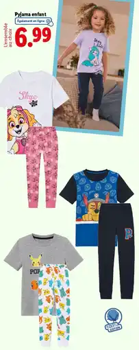 Lidl Pyjama enfant offre