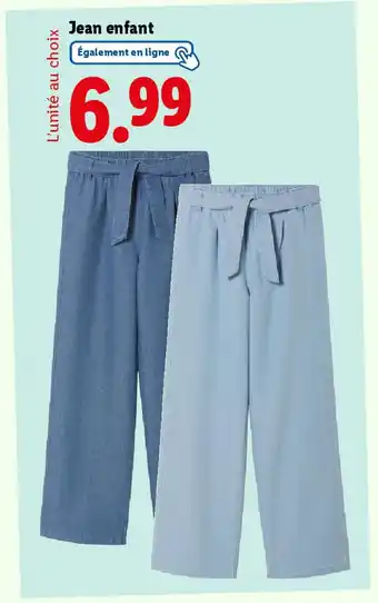 Lidl Jean enfant offre