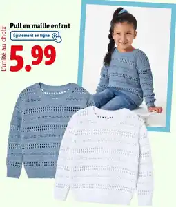 Lidl Pull en maille enfant offre