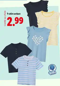 Lidl T-shirt enfant offre