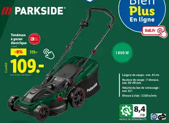 Lidl PARKSIDE Tondeuse à gazon électrique offre