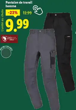 Lidl Pantalon de travail homme offre