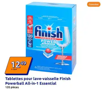 Action Tablettes pour lave-vaisselle Finish Powerball All-in-1 Essential offre