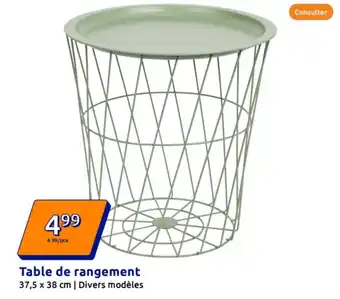 Action Table de rangement offre