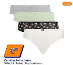 Action Culottes taille basse offre