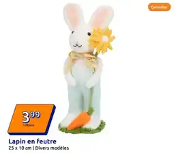 Action Lapin en feutre offre