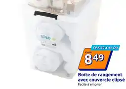 Action Boîte de rangement avec couvercle clipsé offre