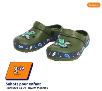 Action Sabots pour enfant offre