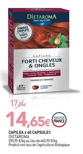 naturéO Capilea X60 Capsules Dietaroma offre