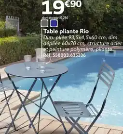 Gifi Table pliante Rio offre