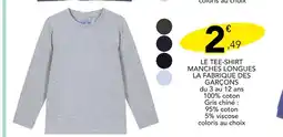 Stokomani LA FABRIQUE DES GARÇONS Le tee-shirt manches longues offre