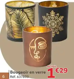 Gifi Bougeoir en verre offre