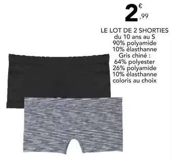 Stokomani Le lot de 2 shorties offre