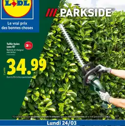 Lidl PARKSIDE Taille-haies sans fil offre