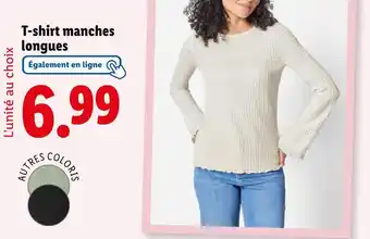 Lidl ESMARA T-shirt manches longues offre