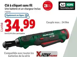 Lidl PARKSIDE Clé à cliquet sans fil offre