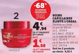 Bi1 Soins capillaires elseve l'oreal offre