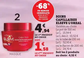 Bi1 Soins capillaires elseve l'oreal offre