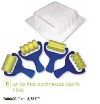 Plein ciel Lot De 4 Rouleaux Mousse Assortis + Bac offre