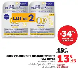 Bi1 Soin visage jour ou jour et nuit q10 nivea offre