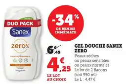 Bi1 Gel douche sanex zero offre