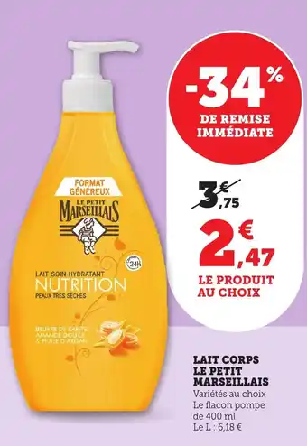 Bi1 Lait corps le petit marseillais offre