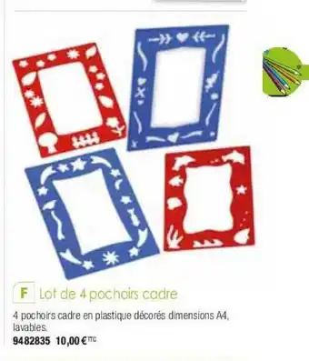 Plein ciel Lot De 4 Pochoirs Cadre offre