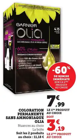 Bi1 Coloration permanente sans ammoniaque olia offre