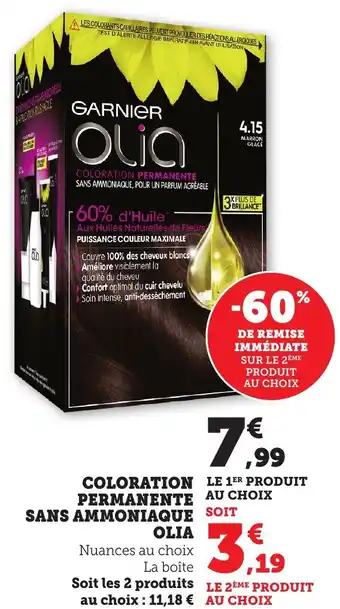 Bi1 Coloration permanente sans ammoniaque olia offre