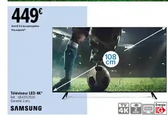 Carrefour Téléviseur Led 4k Samsung offre