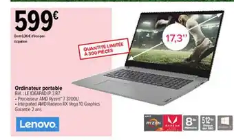 Carrefour Ordinateur Portable Lenovo offre