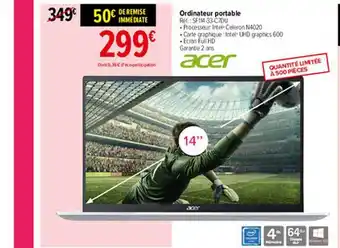 Carrefour Ordinateur Portable Acer offre