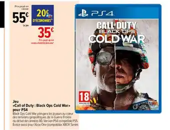 Carrefour Jeu «call Of Duty : Black Ops Cold War» Pour Ps4 offre