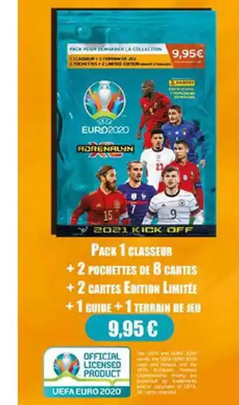 Carrefour Pack 1 Classeur + 2 Pochettes De 8 Cartes + 2 Cartes Edition Limitée + 1 Guide + 1 Terrain De Jeu offre