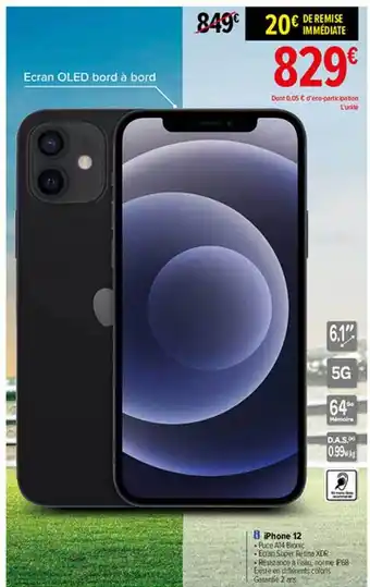 Carrefour Iphone 12 offre
