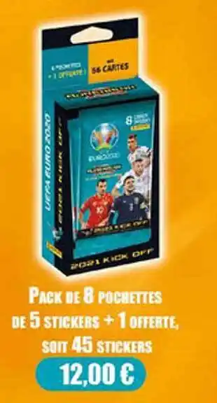Pack De 8 Pochettes De 5 Stickers + 1 Offerte, Soit 45 Stickers
