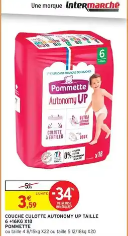 Intermarché Pommette - couche culotte autonomy up offre