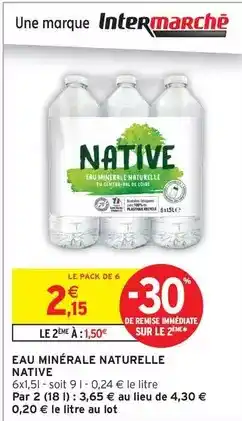 Intermarché Eau minérale naturelle offre