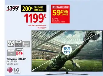 Carrefour Téléviseur Led 4k Lg offre