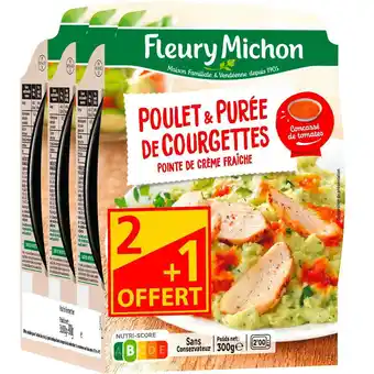 Match Fleury michon poulet et purée de courgettes offre
